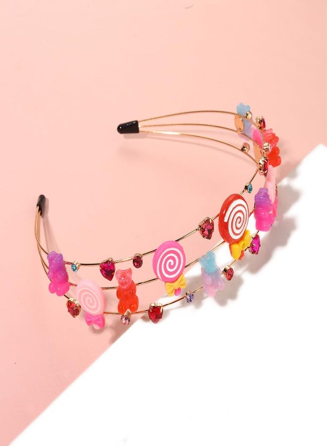 NVENF Candy Headband Costume Accessories Christmas Candy Cane Lollipop Headband Costume Halloween Holiday Christmas Outfits for Women Gifts (Pattern G) - Image 4
